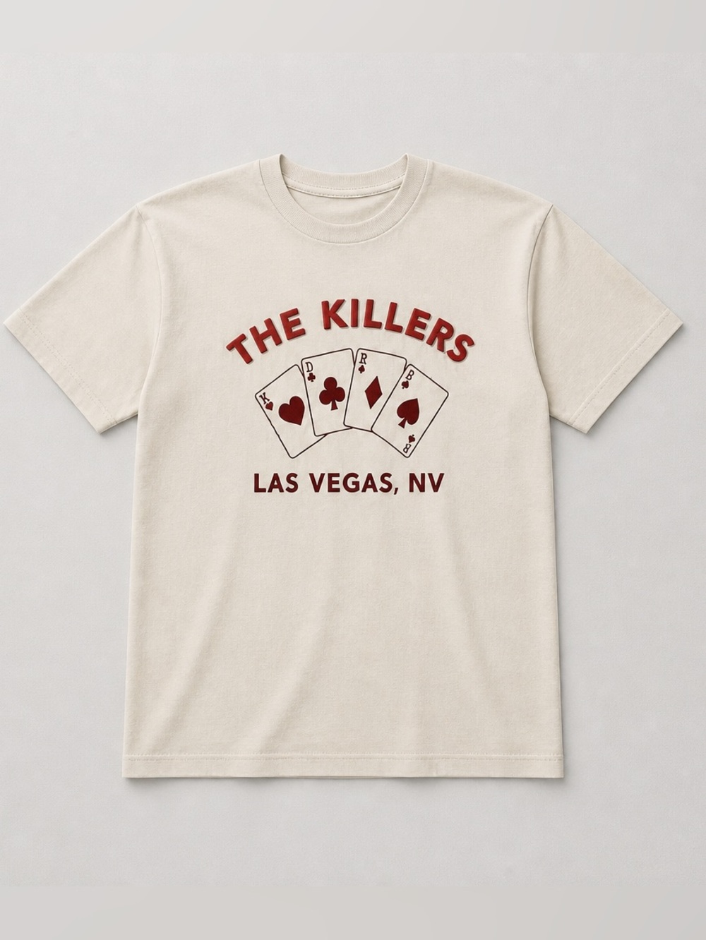 The Killers Las Vegas‎ NV Graphic Band Tee – Cream Short Sleeve T-Shirt XS